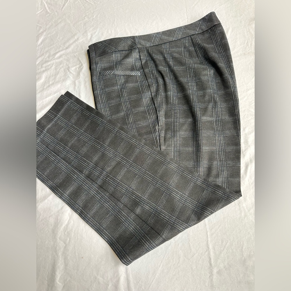 Michel Studio Charcoal Checkered Pants